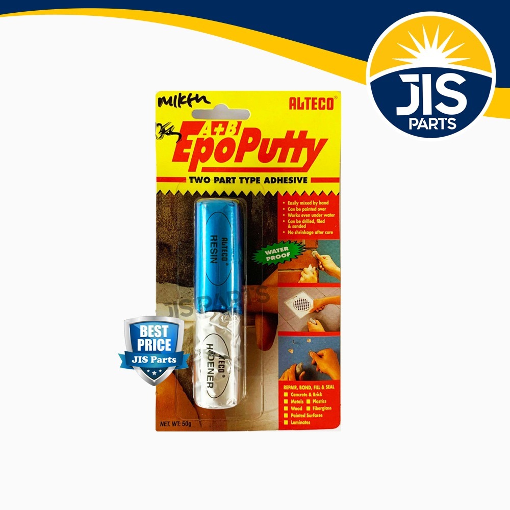 Lem Porting, Lem Kapal, Epo Putty Tahan Panas Blok Mesin Alteco 50gr