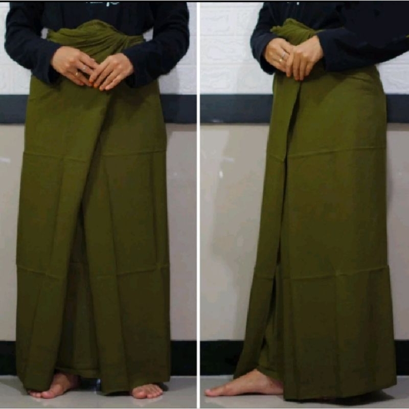sarung gloyor polos hijau lumut remaja / sarung gloyor/ sarung batik / sarung polos / sarung abu abu