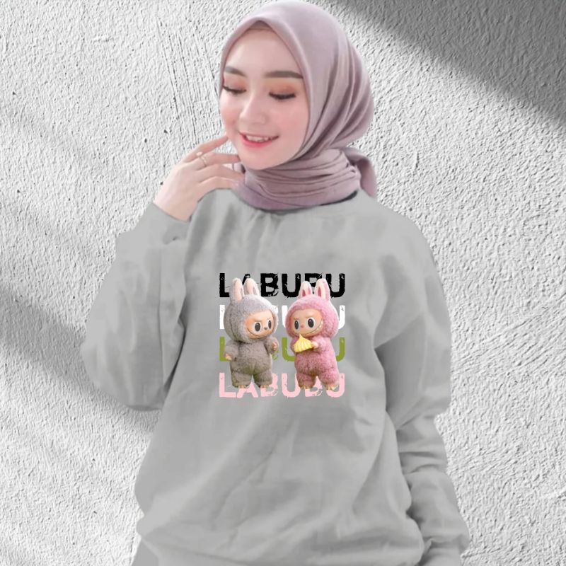 COD 88-Kaos LABUBU 2/Kaos Distro Wanita/Bahan Baby terry/Baju Atasan Wanita Terbaru/ kaos wanita Len