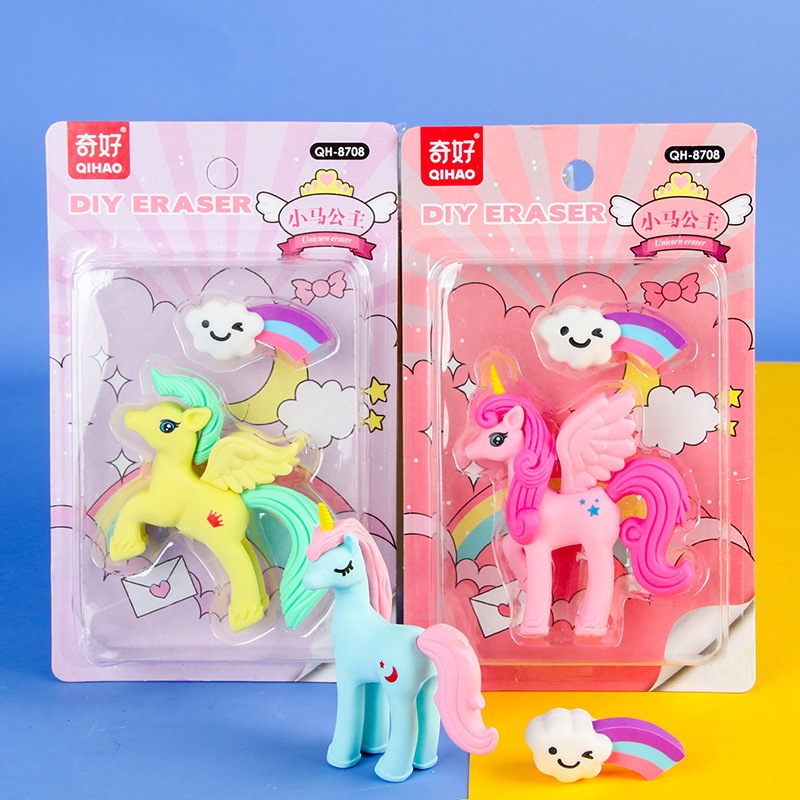 

8708 Penghapus ukuran besar unicorn princess bongkar pasang stationery sensory play DIY