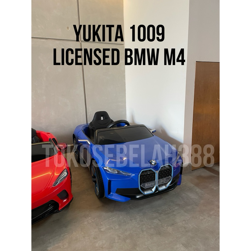 Mainan Anak Mobil Aki Yukita 1009 BMW M4 LICENSED Ban Karet - Merah