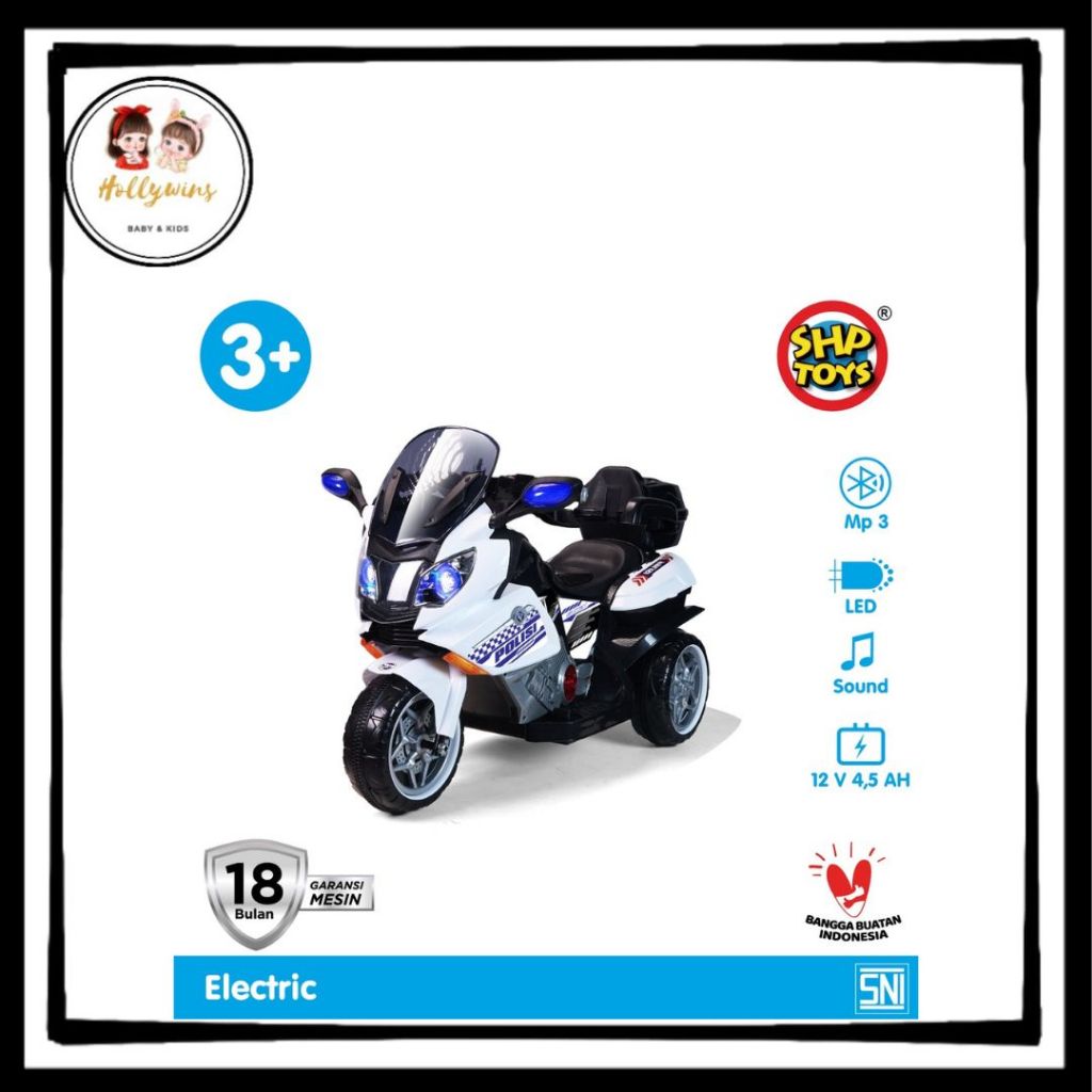 MAINAN MOTOR AKI REMOTE CONTROL SHP TOYS SAMURAI POLISI VOLTA 5021