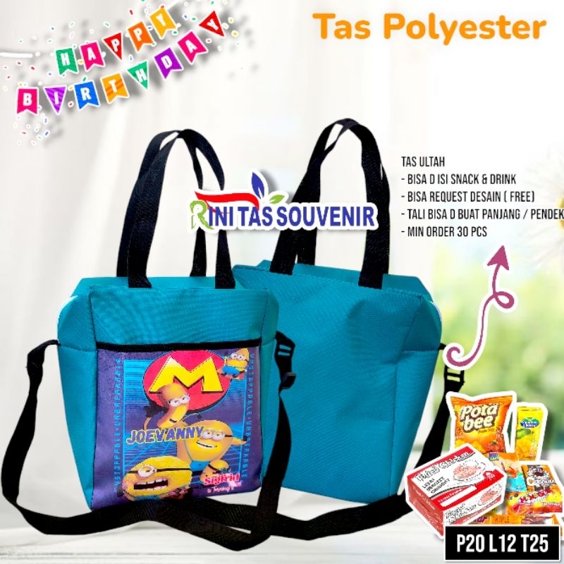 

Tas Ulang Tahun Premium Bahan Polyester Tas Ulang Tahun Custom Tas Resleting Ultah Slempang Tas Ultah Murah Tas Ultah Premium