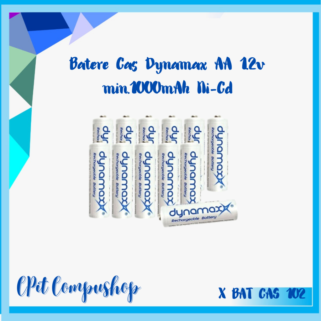 Baterai Dynamax AA A2 Rechargeable 1.5V Bisa Charge Ulang Batu Battery Cas Ni-Cd Batere batre Ni-MH