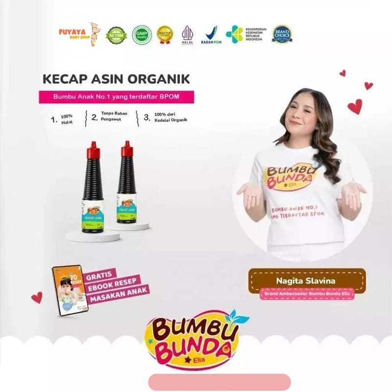 

BUMBU BUNDA Elia Kecap Asin 135ml / Kecap Asin Organik / Bumbu Masak / Bumbu Makanan / Kecap / Saos / Tambahan Bumbu Masak / Kecap Asin / Bumbu Marinasi / Penyedap Rasa / Bumbu Tumis / Tumisan / Kecap Ikan / Halal / Bumbu Seafood / Bumbu Sehat