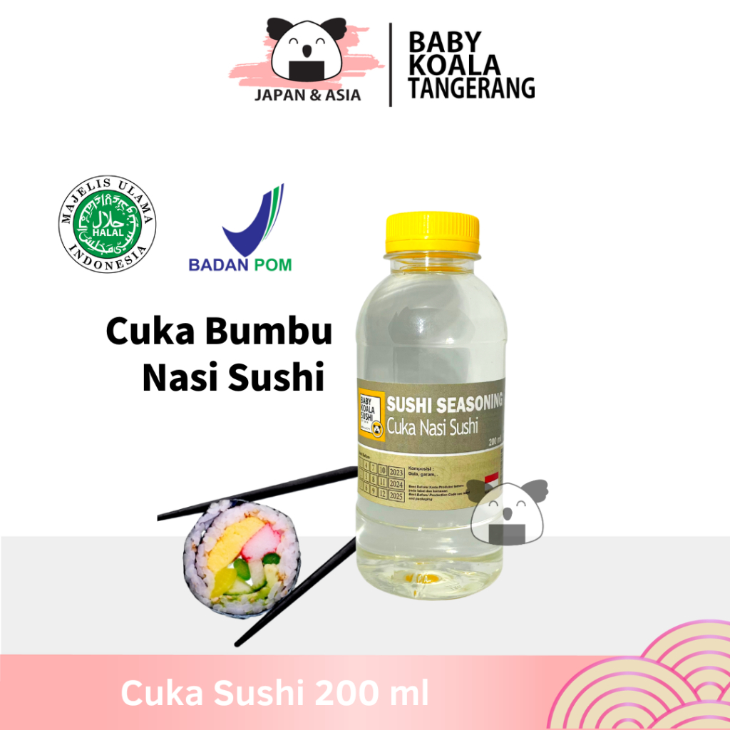 

Cuka Sushi Seasoning 200 ml VinegarHalal │ Cuka Bumbu Nasi Sushi .