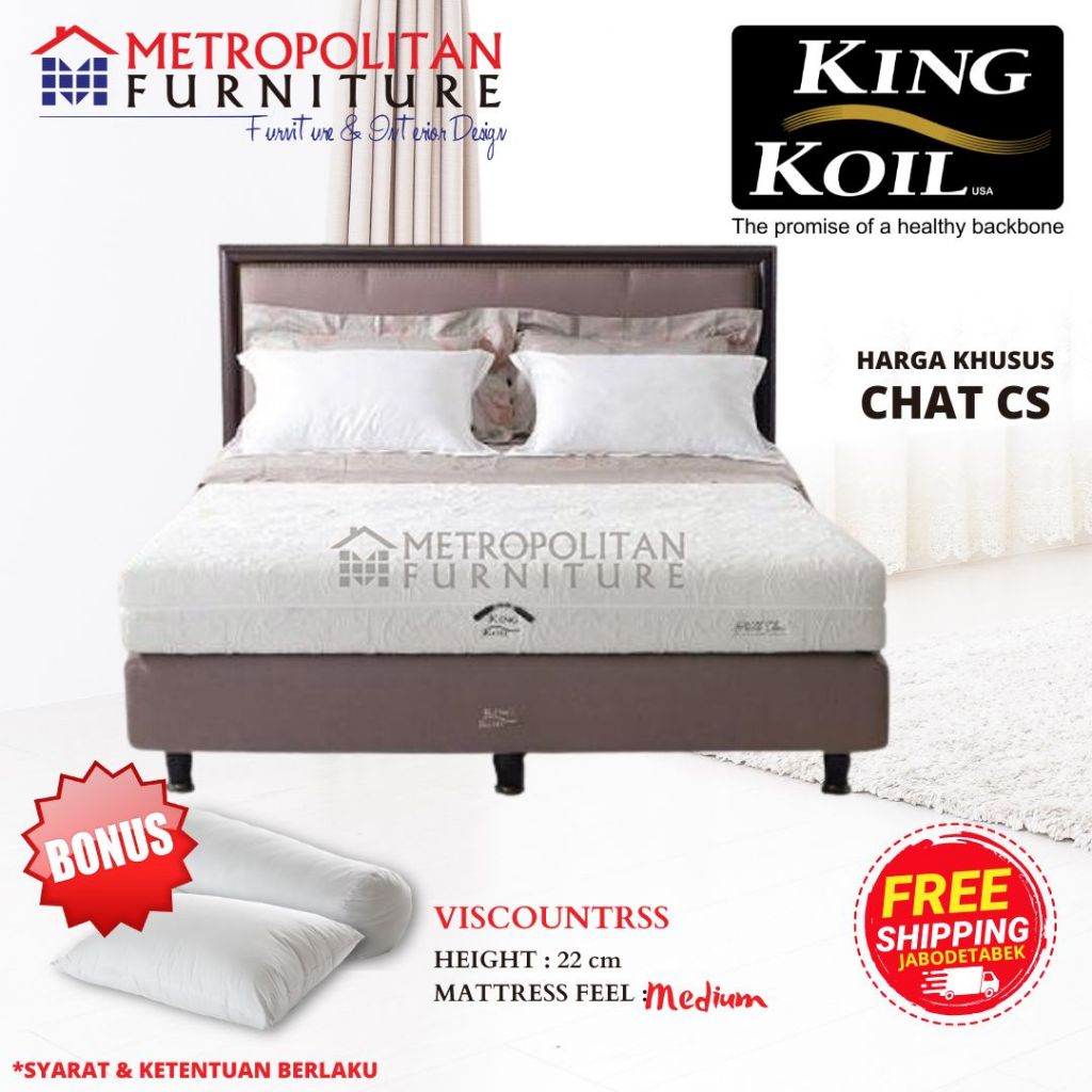 Kasur Springbed KING KOIL Viscountess Spring bed Matras