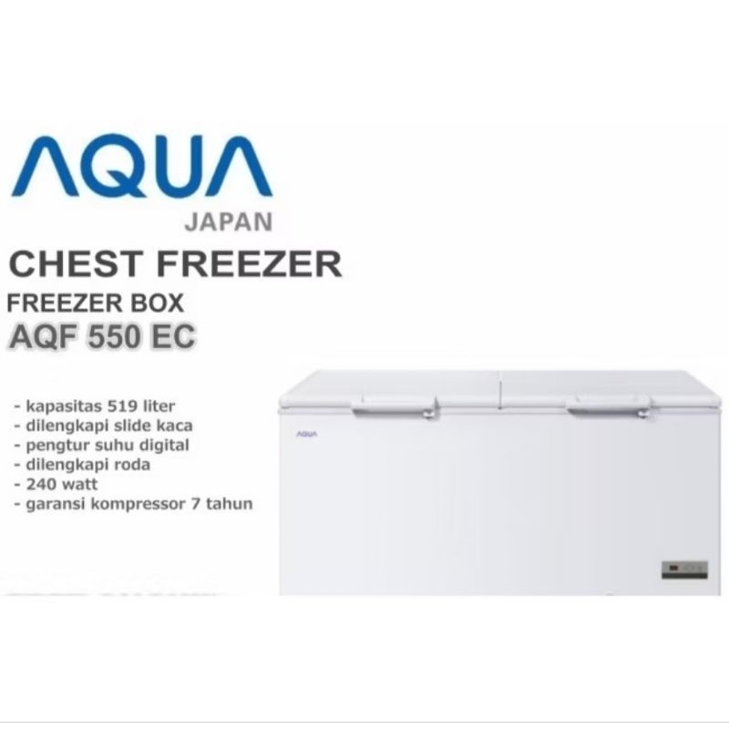 BOX FREEZER AQUA 500LITER AQF-550EC CHEST FREEZER