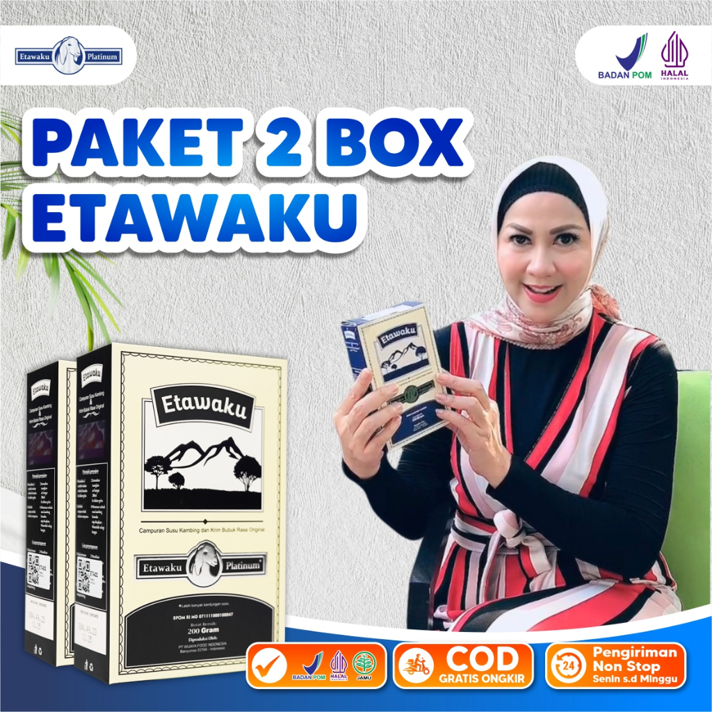 

Etawaku Platinum Paket 2 Box - Susu Kambing Murni & Krimer Bubuk