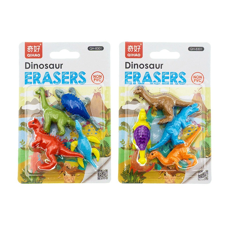 

8301 Set penghapus karakter DINOSAURUS sensory play bongkar pasang stationery