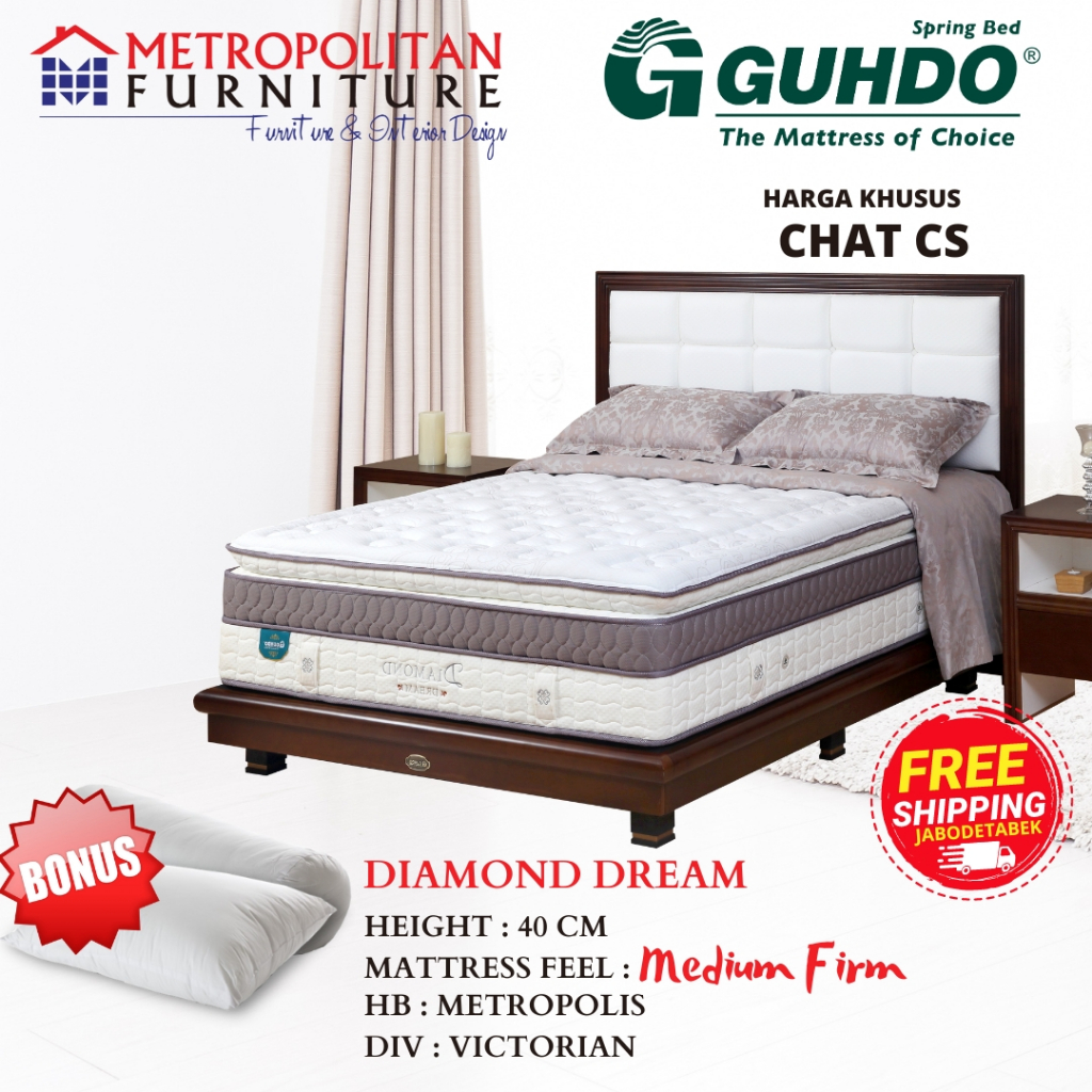 Kasur Springbed Guhdo Diamond Dream FULL SET Metropolis Victorian