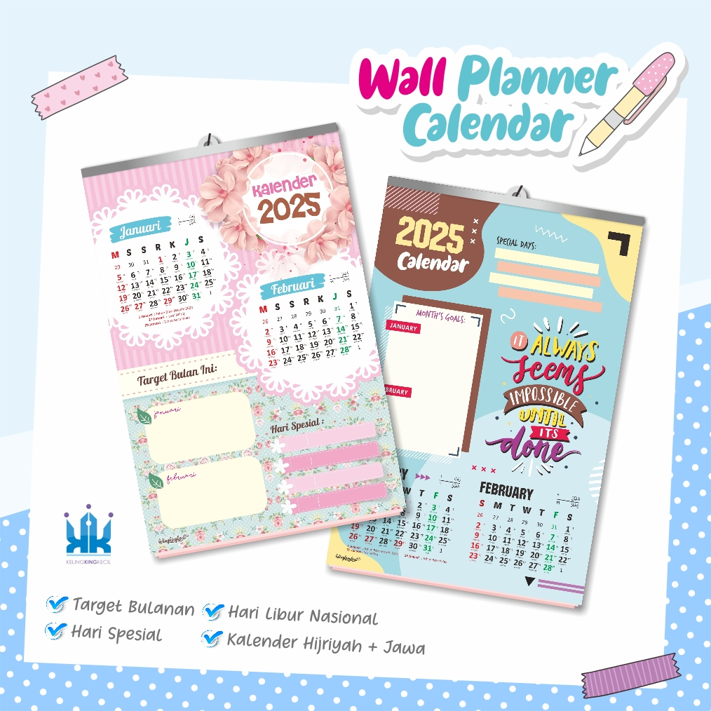 

KALENDER DINDING 2025 ~ WALL PLANNER 2025