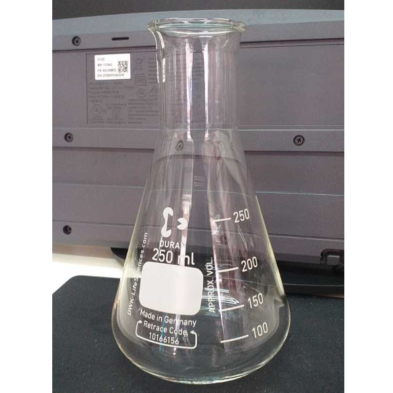 Erlenmeyer Kaca 250ml 500 ml Duran/ Erlenmeyer Flask 250ml Duran 500 ml Duran