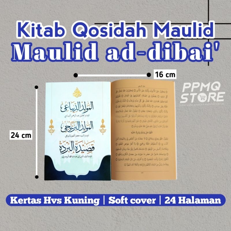 

KITAB Maulid Diba'i Gabung Al Barjanji Gabung Qosidah Burdah