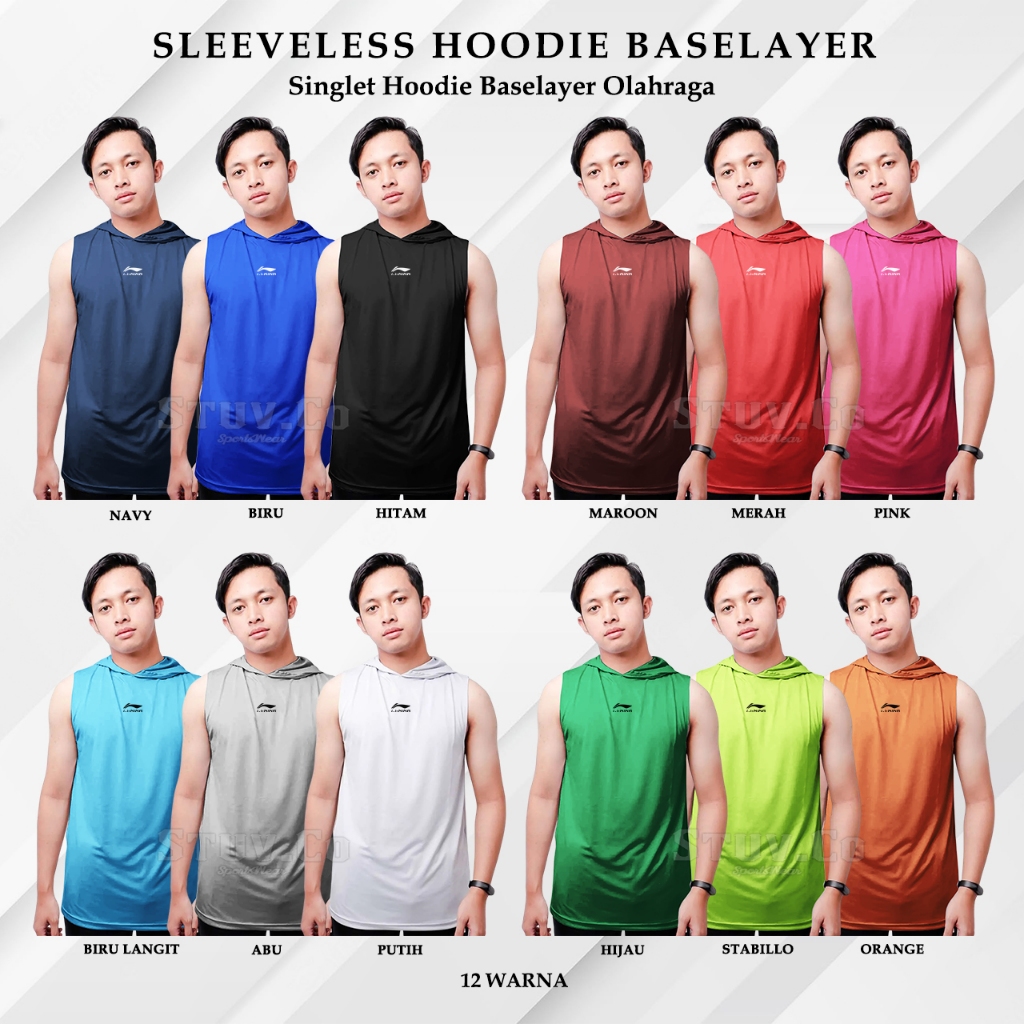 BAJU MANSET BASELAYER SINGLET LEKBONG HOOODIE KUPLUK OLAHGRAGA LARI GYM