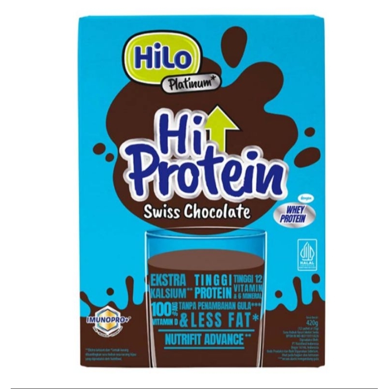 

HiLo susu Platinum Swiss Chocolate 12 sachet x 35 gram