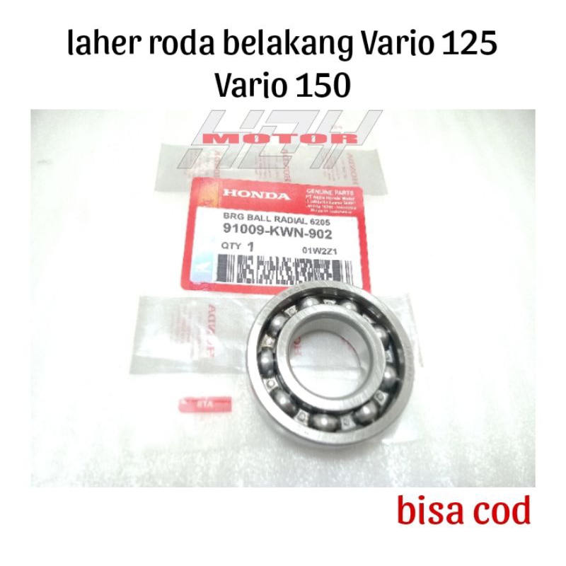 Bearing bering bantalan laher laher as roda belakang 6205 Honda Vario 125 Vario 150 KWN