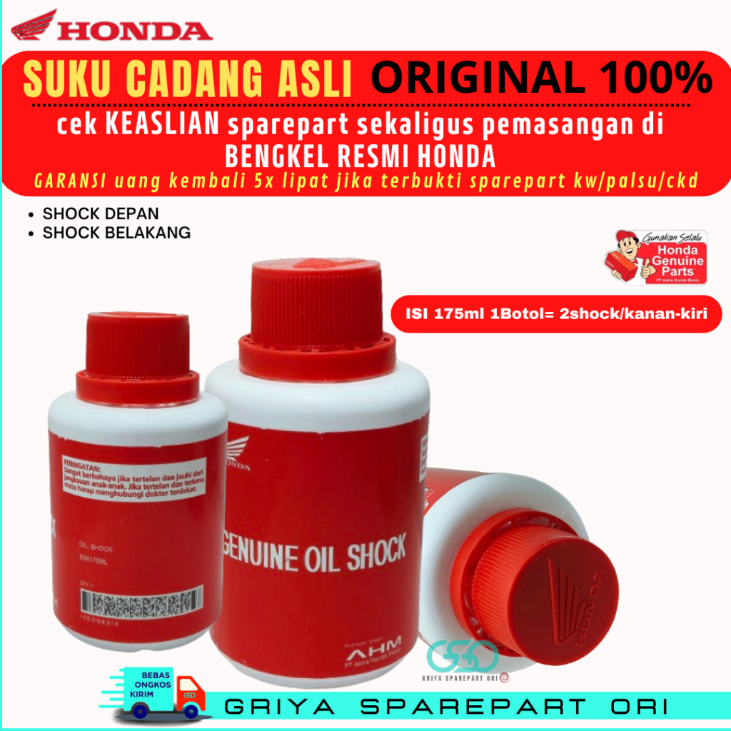 Oli shockbreaker Ori Honda AHM Minyak Oli Shock Shockbreaker Honda AHM 175ml Original Showa Untuk Se