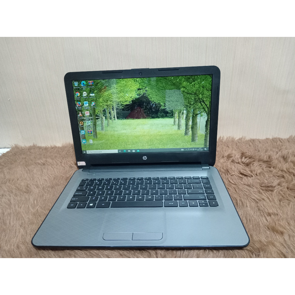 Notebook Hp 14 af115AU ram 4gb hdd 500gb processor AMD A6-5200Nno minus dan murah