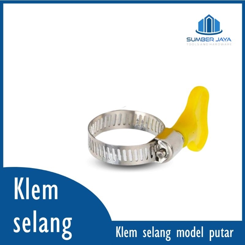 Klem selang klem Stainless putar 1 inch