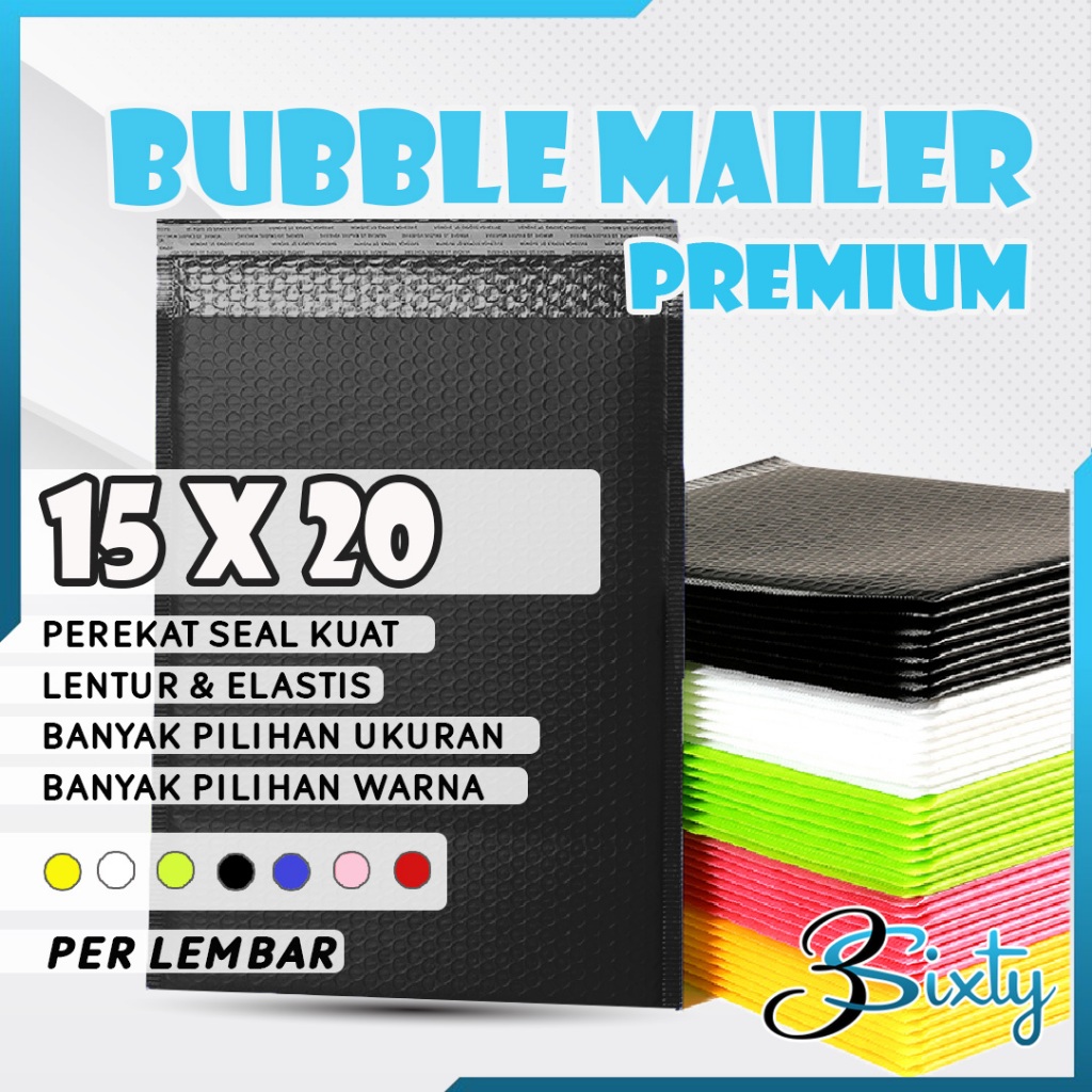 

PLASTIK BUBBLE MAILER PREMIUM 15x20 Polymailer Tebal Amplop Poly Bubble Wrap Packing Olshop COD