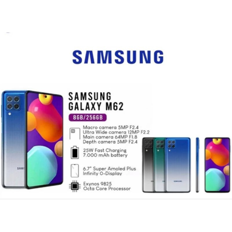 SAMSUNG GALAXY M62 RAM 8/256GB - GRS RESMI
