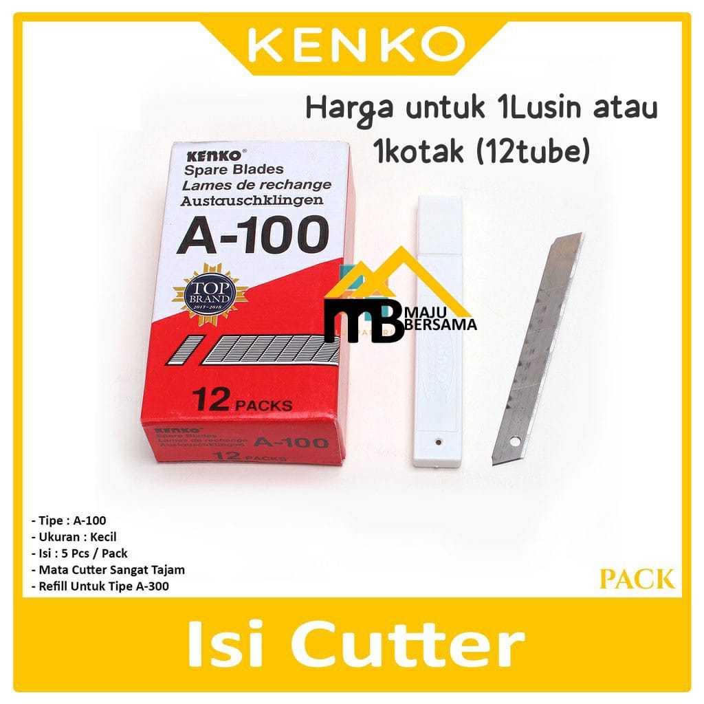 

Harga untuk 1KOTAK (12Tube) - Isi Kater/Refil Kater KECIL A100