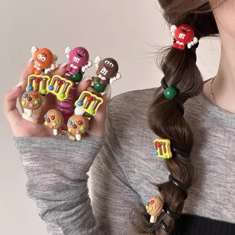 Jepitan Spiral lucu motif bentuk coklat