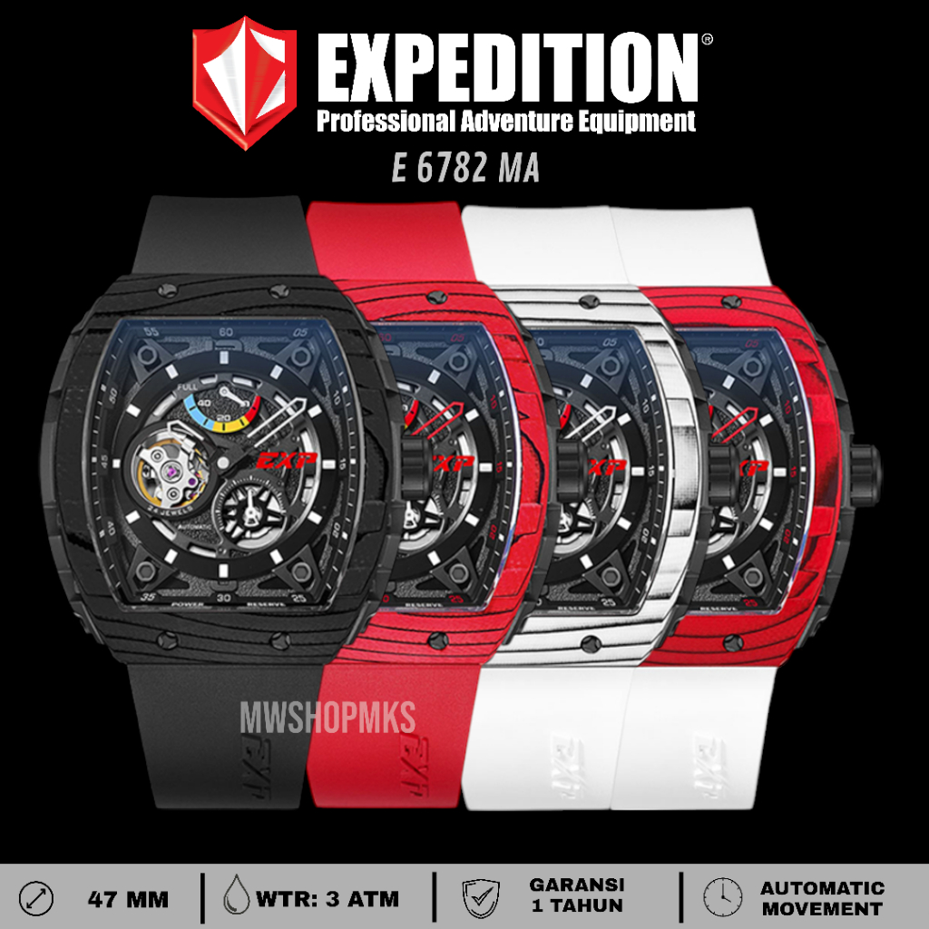 Jam Sport Pria Expedition E6782 E 6782 Automatic Limited Edition Original Garansi Resmi
