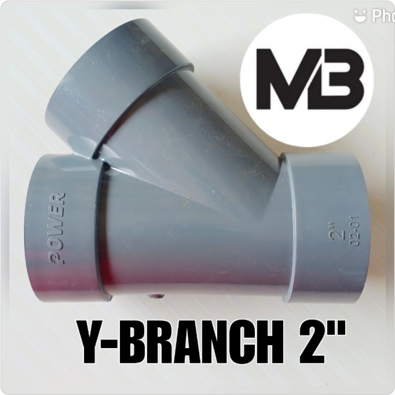 Sambungan Pipa Pralon Pvc 2" Inch Y-Branch Tipe D l Sambungan Cabang 3 Y-Branch