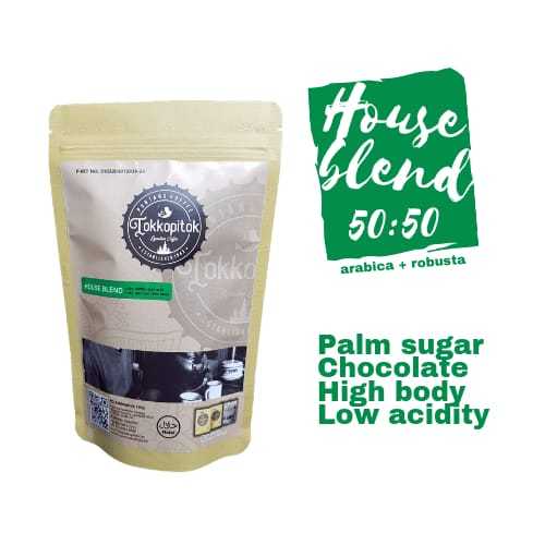 

Tokkopitok 250 Gram Kopi arabika Puntang House Blend espresso