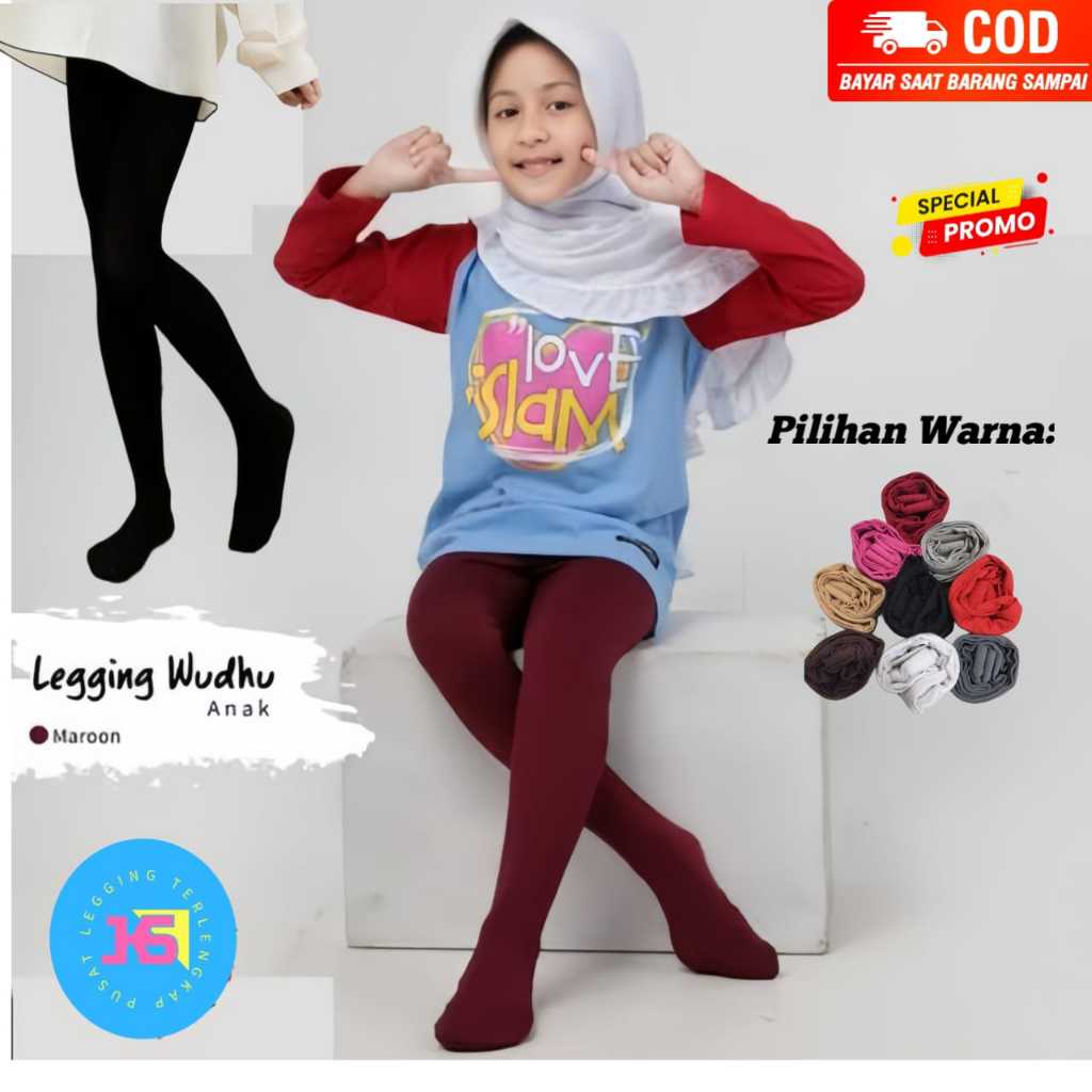 LEGGING WUDHU ANAK BANYAK | Leging Wudhu Anak Muslimah Premium Ternyaman | Legging Wudhu Anak Peremp