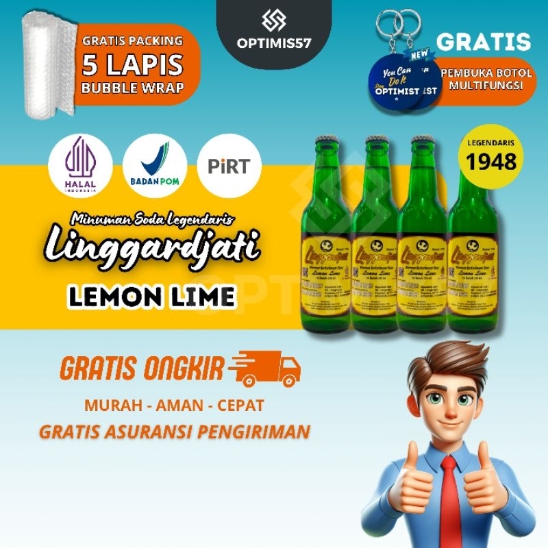 

Limun Linggarjati Lemon Lime | Linggardjati Halal Termurah 330 ml [4]