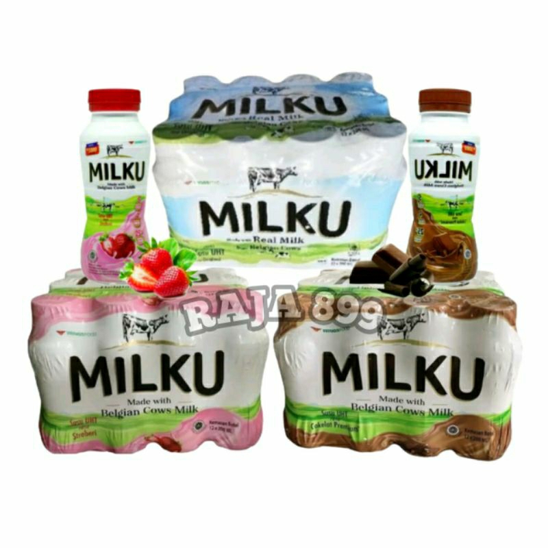 

MILKU SUSU UHT 200ML BOTOL ISI 12 PCS