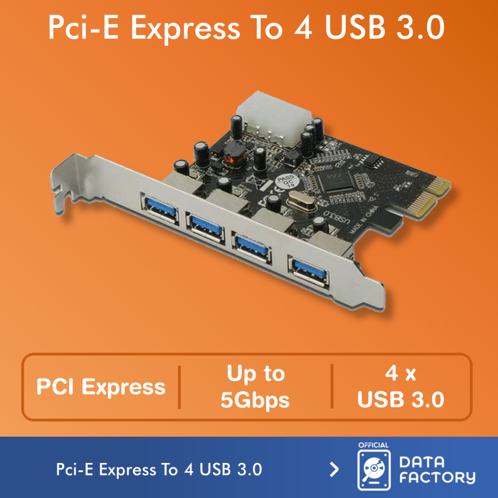 PCI Express Card To 4 USB 3.0 CARD PCI-E / PCI Express Card to USB 3.0 Netline 4 Port