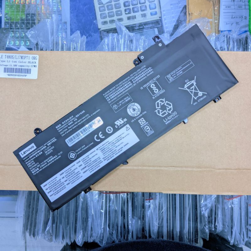 ORIGINAL Baterai Lenovo Thinkpad T480S L17L3P71 L17M3P71 L17M3P72 01AV478 SB10K97620 01AV479 01AV480