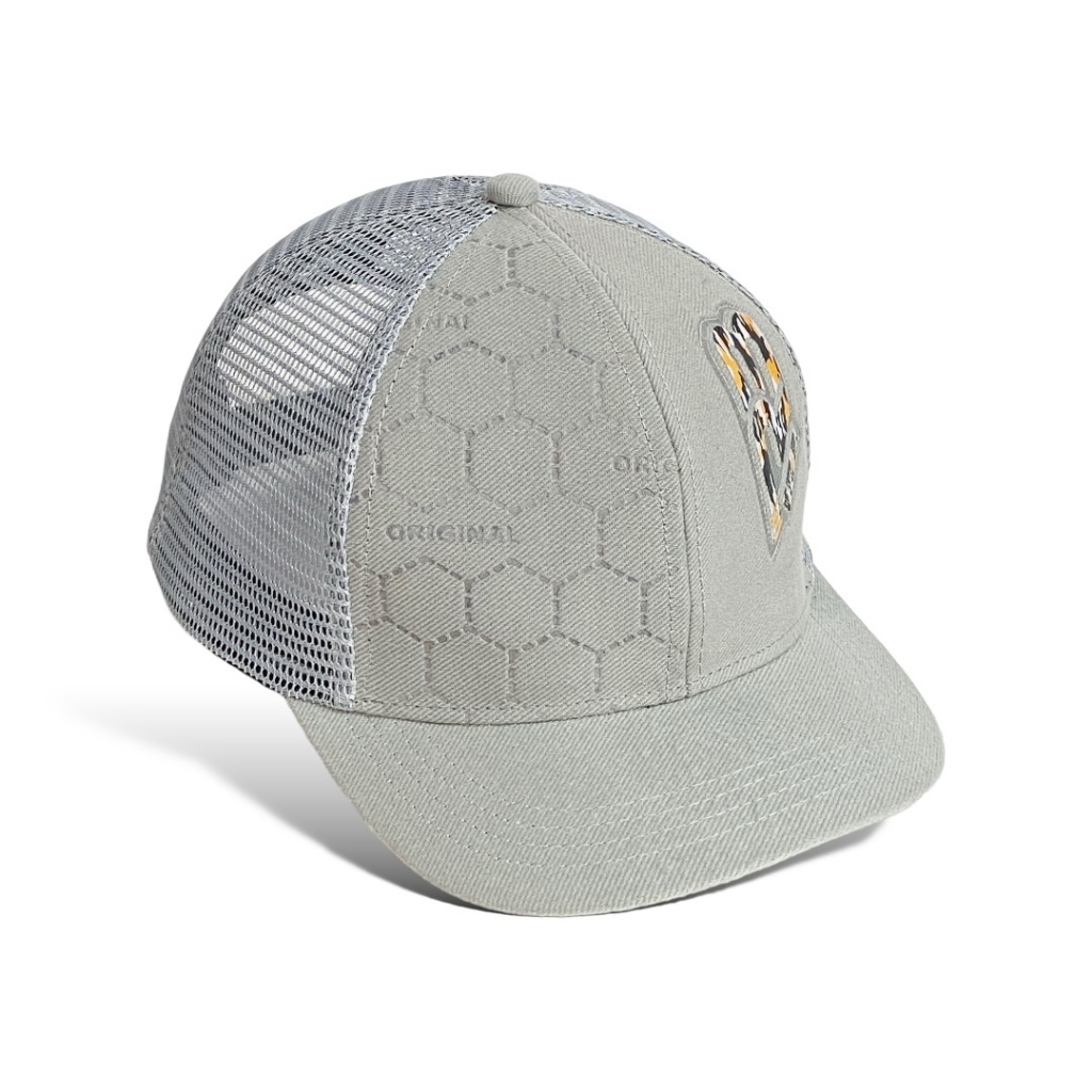 Topi Abu Pria Wanita Topi Trucker Jaring Topi Pria Visor Pendek