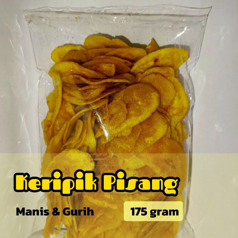 

Keripik pisang rasa manis dan gurih 175 gr