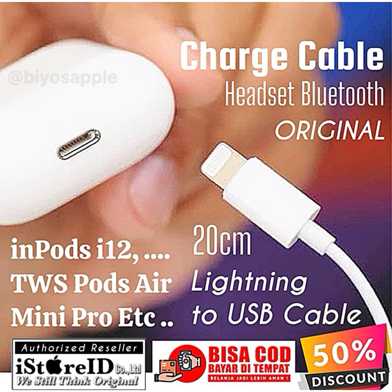 [COD] Free: Sticker | ORIGINAL Kabel Charger TWS Lenovo Thinkplus inPods i16 Max i14 i13 13 i12s i12