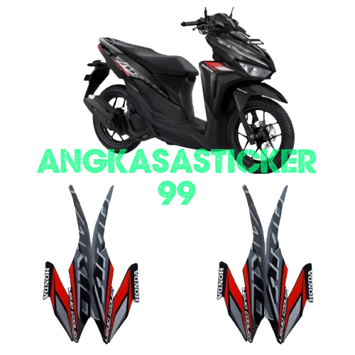 sticker striping body motor vario 125 2021 full hitam