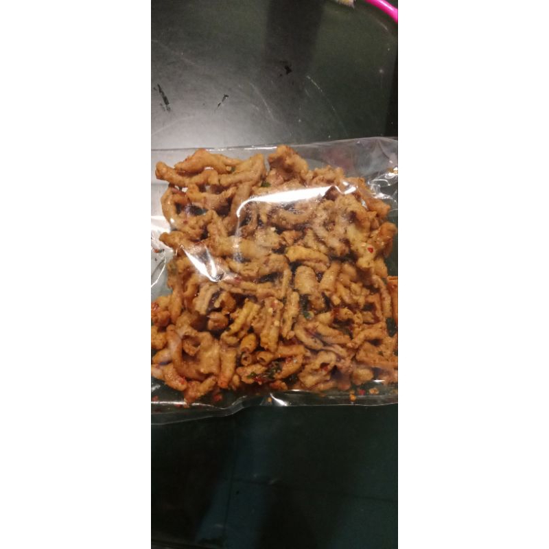 

keripik usus pedas daun jeruk