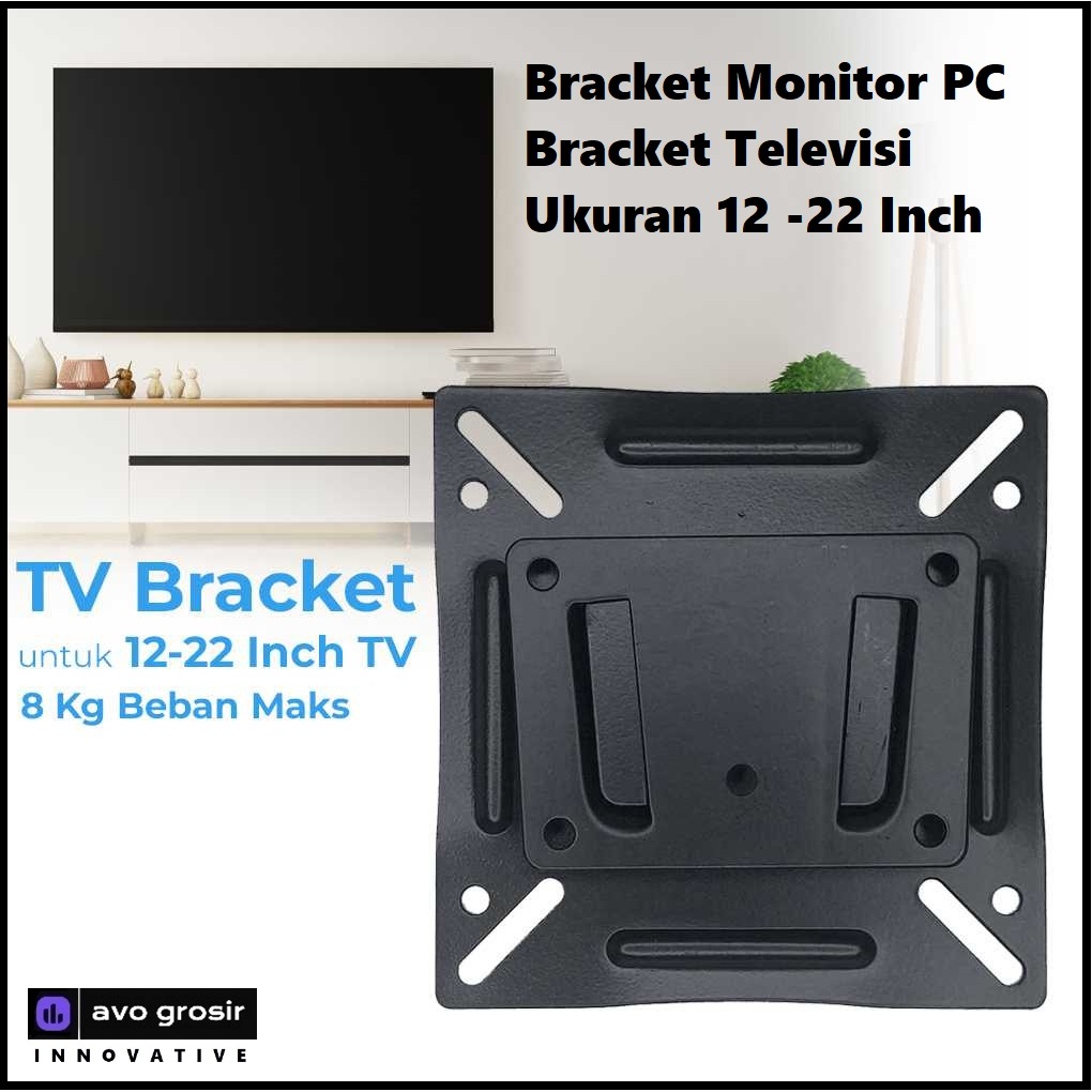 Bracket Monitor PC / TV LCD Ukuran 12 - 22 Inch