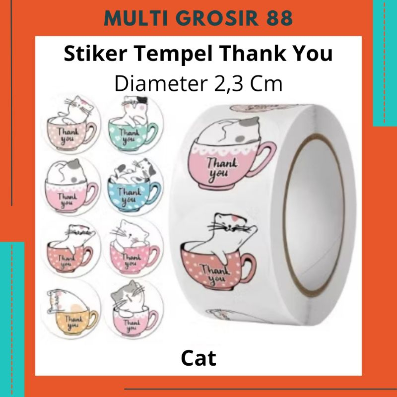 

MG88 1 pcs Stiker Tempel Thank You Sticker