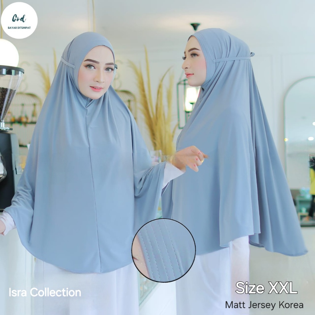 JILBAB INSTAN JUMBO TERBARU MODEL TALI BELAKANG KEKINIAN UKURAN XXL JERSEY IMPOR PREMIUM/HIJAB DAILY