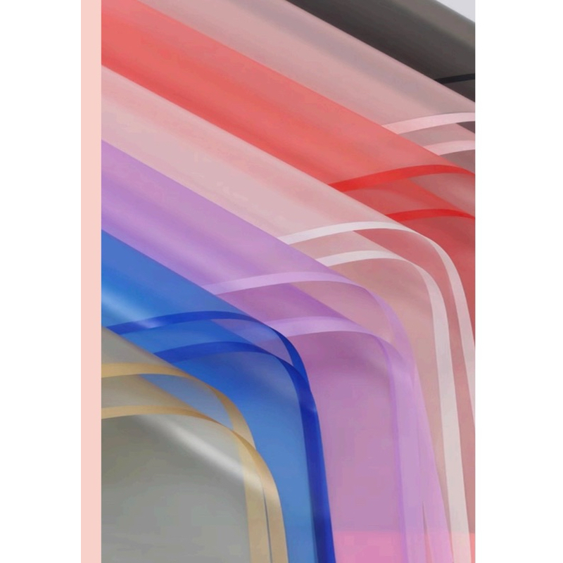 KERTAS BUKET CELLOPHANE [20 LBR] KERTAS KADO BUNGA HIDUP BUNGA PALSU Bening dengan Garis diujung Tra