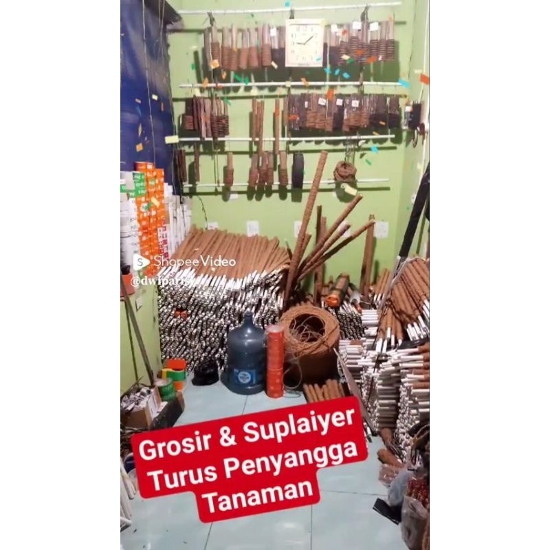 Turus Sultan Panjang 1,5Mtr Batang Stik Ajir Penyangga Penegak Rambatan Lanjaran Tanaman Hias Vanili