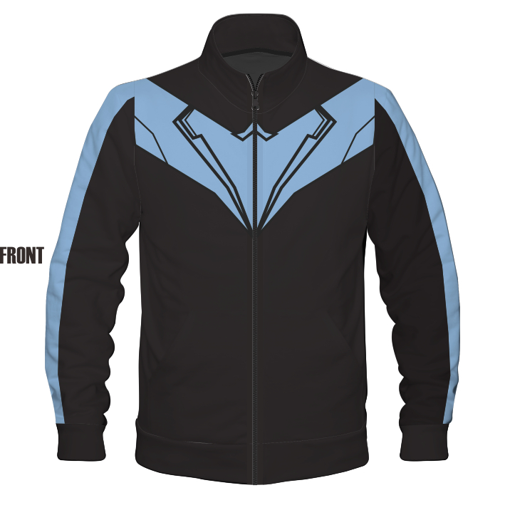 Jaket Nightwing Titans Batman Cosplay Bahan Halus Lembut Tebal Print Sublim Bisa Custom