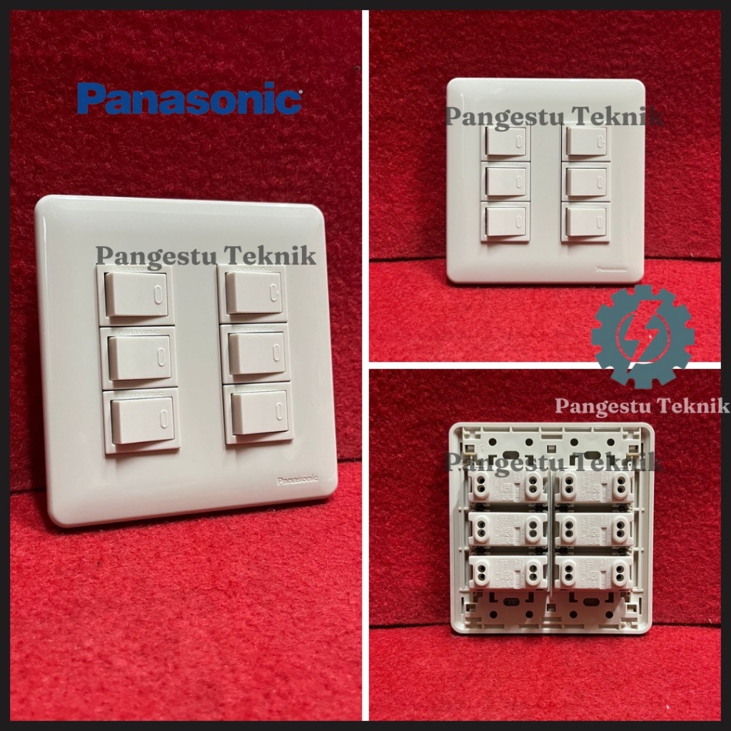 Panasonic Enam Saklar Model Classic/ Panasonic 6 Saklar Full Color Colour Series / Panasonic Model J