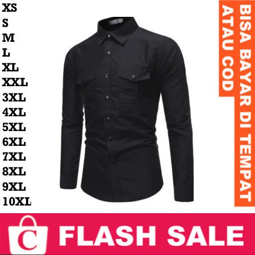 FORTKLASS FORTGLASS RISRUS FASHION SNOWSHOP CORATCORETUDIO Kemeja Pria Hem Cowok Jumbo Big Size Leng