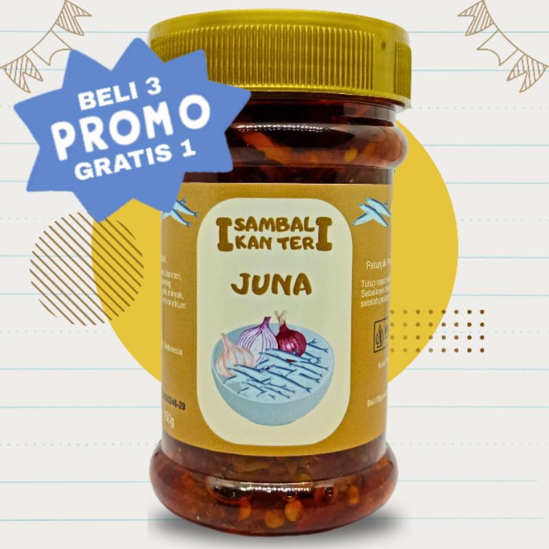 

BELI 3 GRATIS 1 - Sambal Juna Ikan Teri - Sambel Jujur Enak